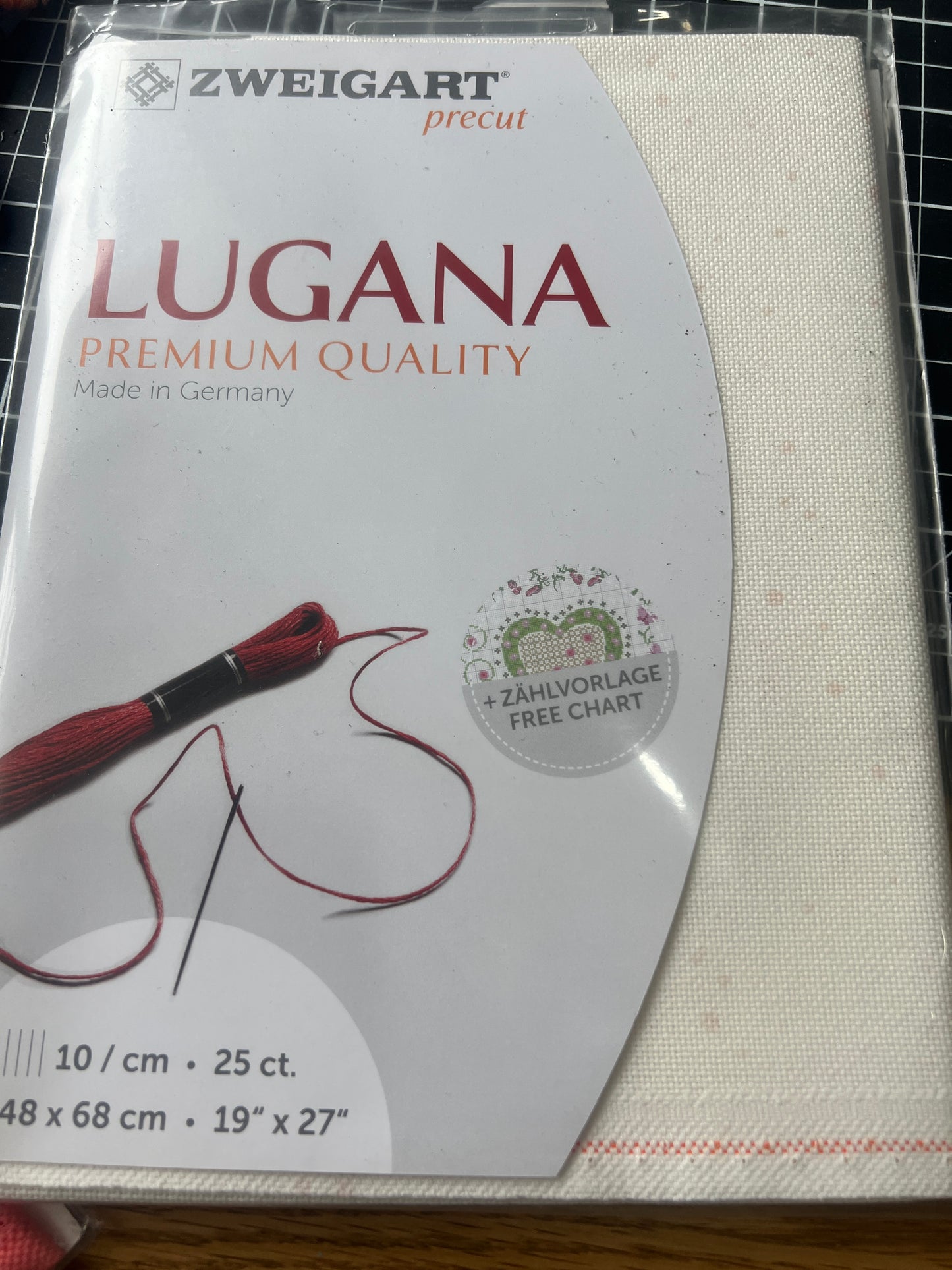 CLEARANCE ZWEIGART Lugana even weave prepackaged fat quarter