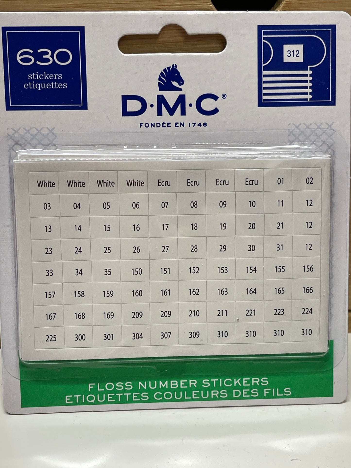 Plastic Bobbins and Number stickers for bobbins